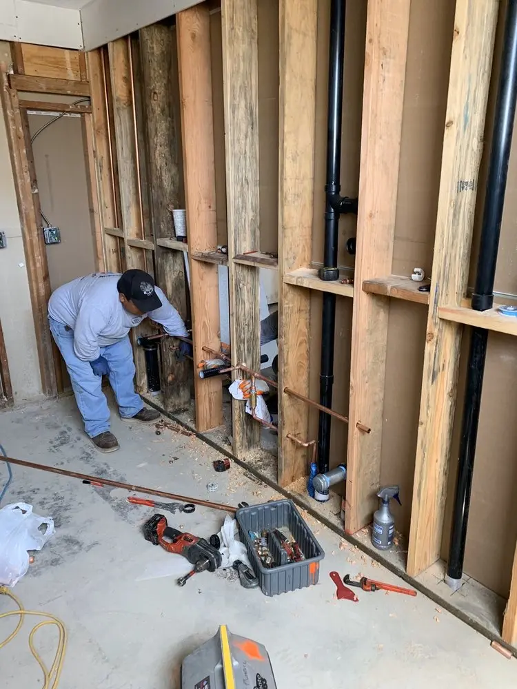 Commercial rough-in plumbing for Water Heater Replacement in Roswell